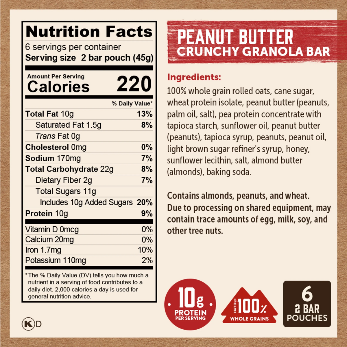 Peanut Butter Crunchy Bars