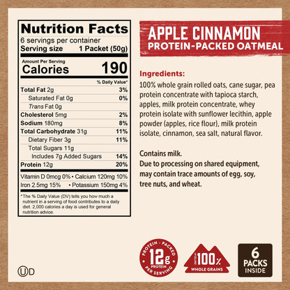 Apple Cinnamon Oatmeal Packets