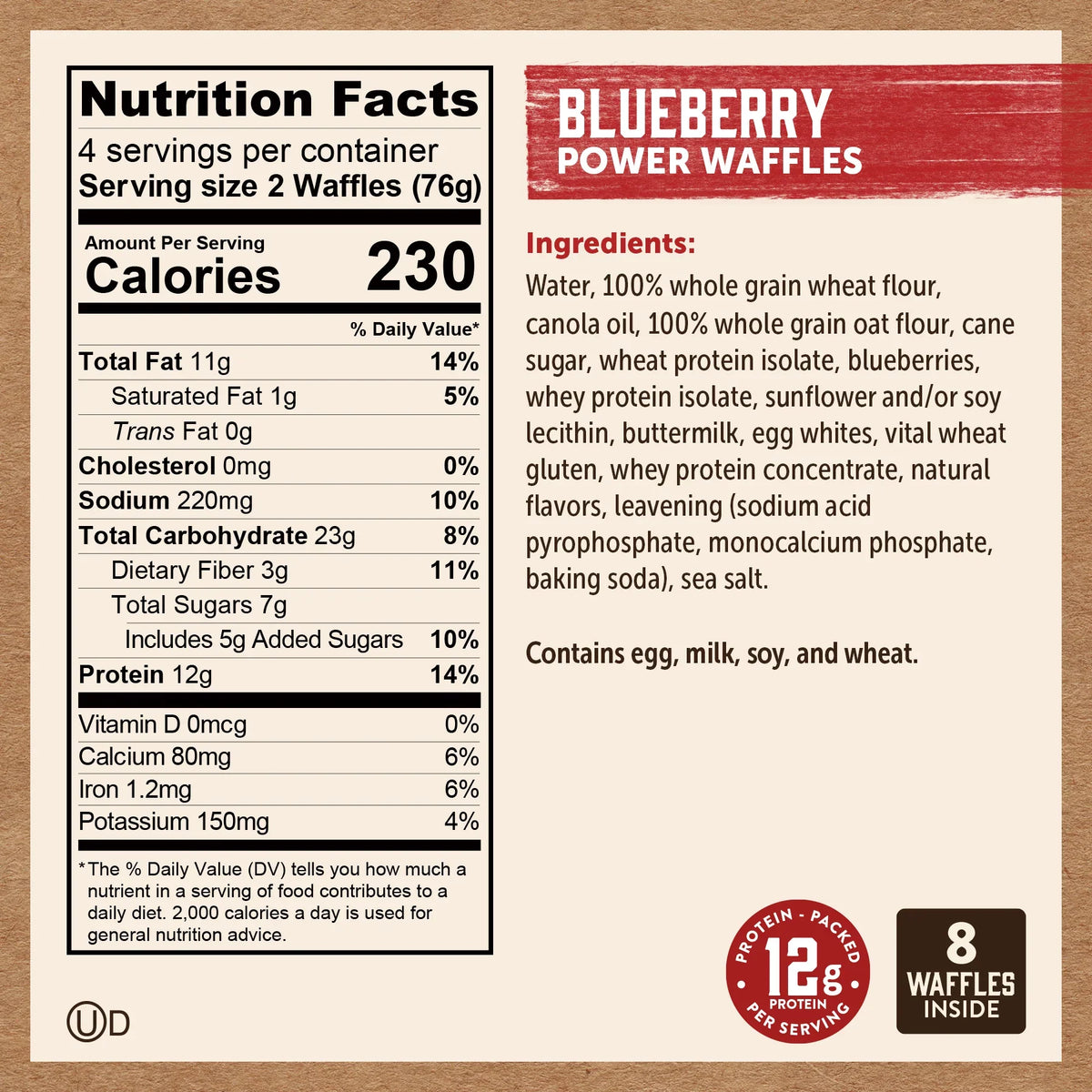 Blueberry Power Waffles