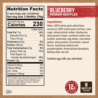Blueberry Power Waffles