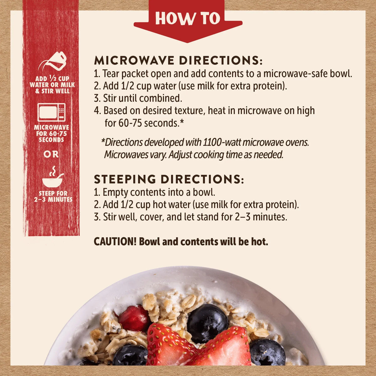 Berries & Cream Peak Oatmeal Packets