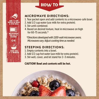 Berries & Cream Peak Oatmeal Packets