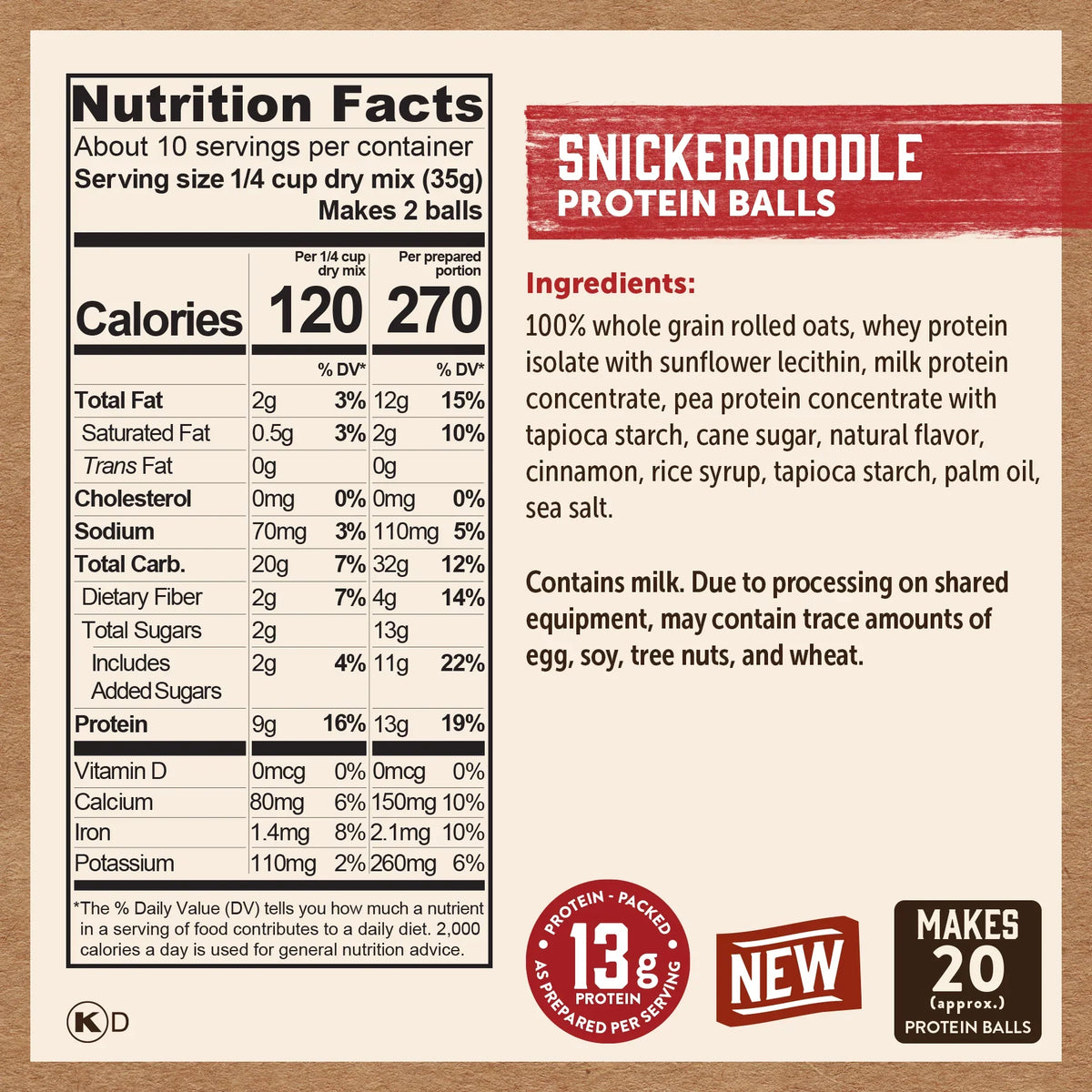 Snickerdoodle Protein Balls