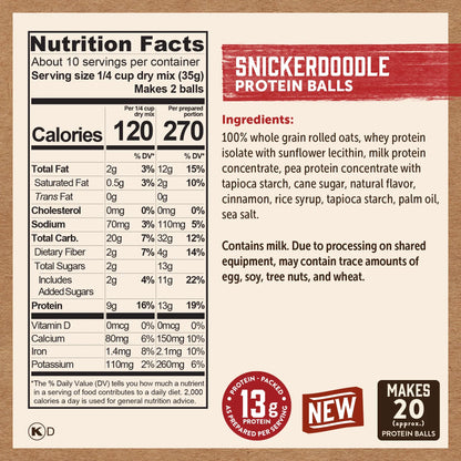 Snickerdoodle Protein Balls