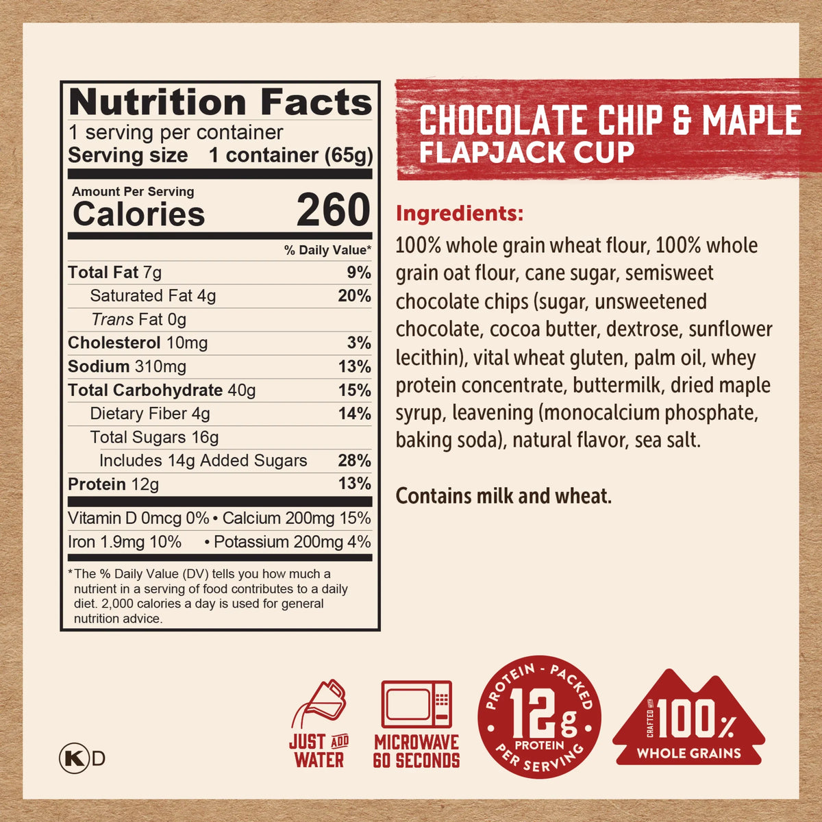 Chocolate Chip & Maple Flapjack Cup