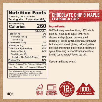 Chocolate Chip & Maple Flapjack Cup