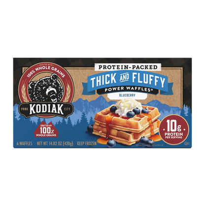 Blueberry Thick and Fluffy Power Waffles