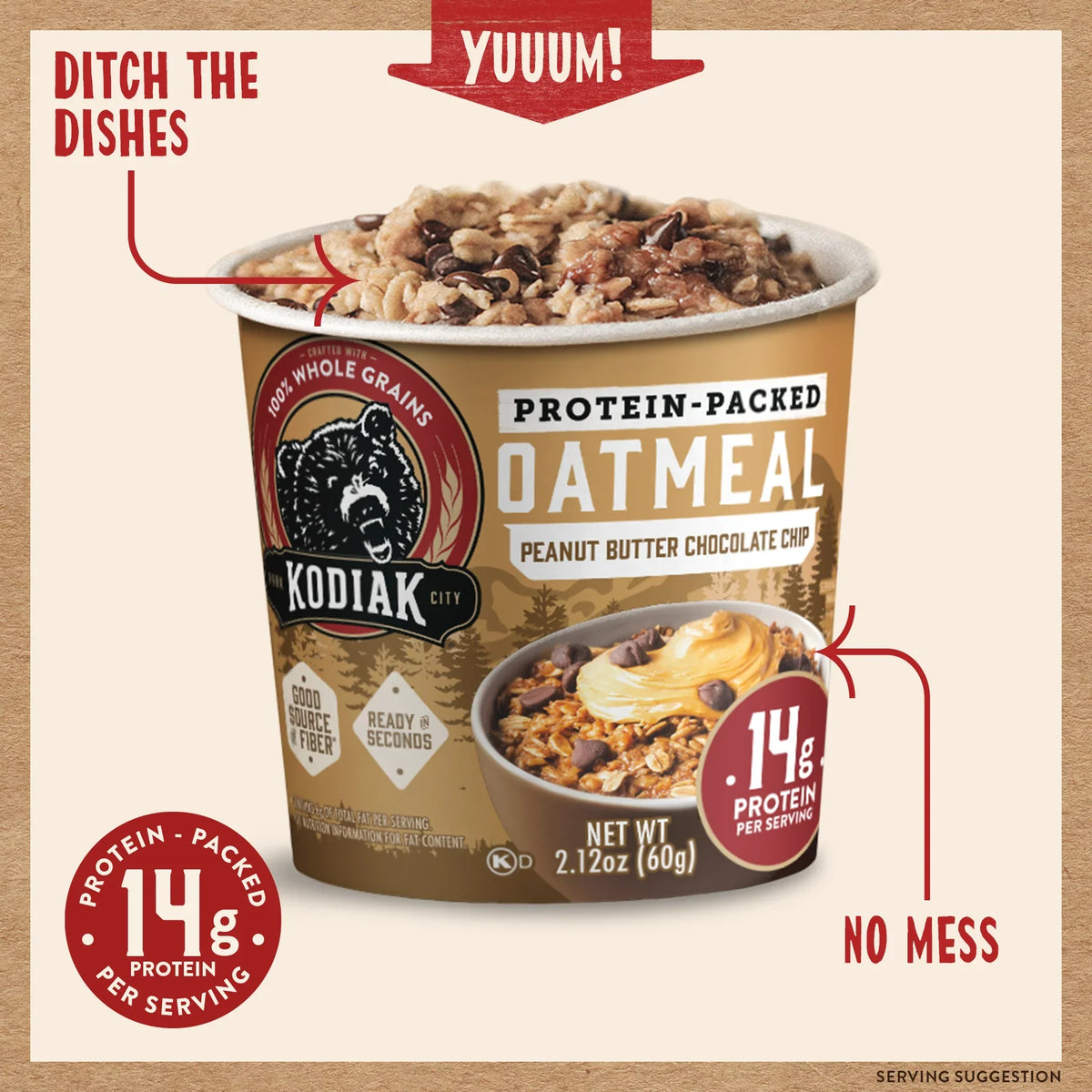 Peanut Butter Chocolate Chip Oatmeal Cup