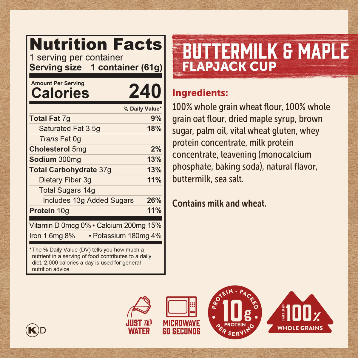 Buttermilk & Maple Flapjack Cup