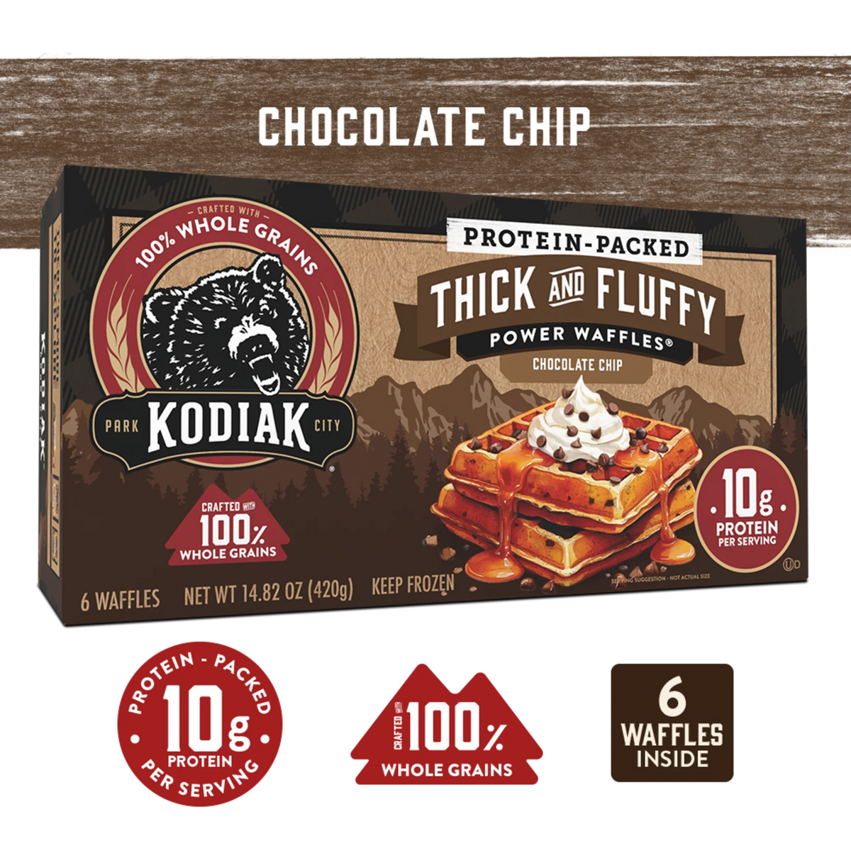 Chocolate Chip Thick & Fluffy Power Waffles