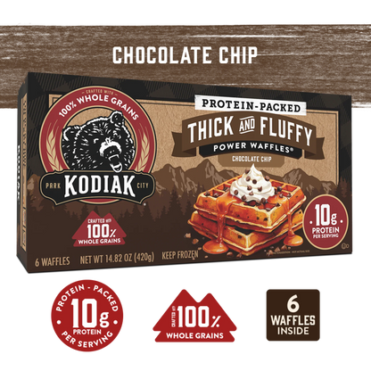 Chocolate Chip Thick & Fluffy Power Waffles