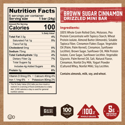 Brown Sugar Cinnamon Drizzled Mini Bars