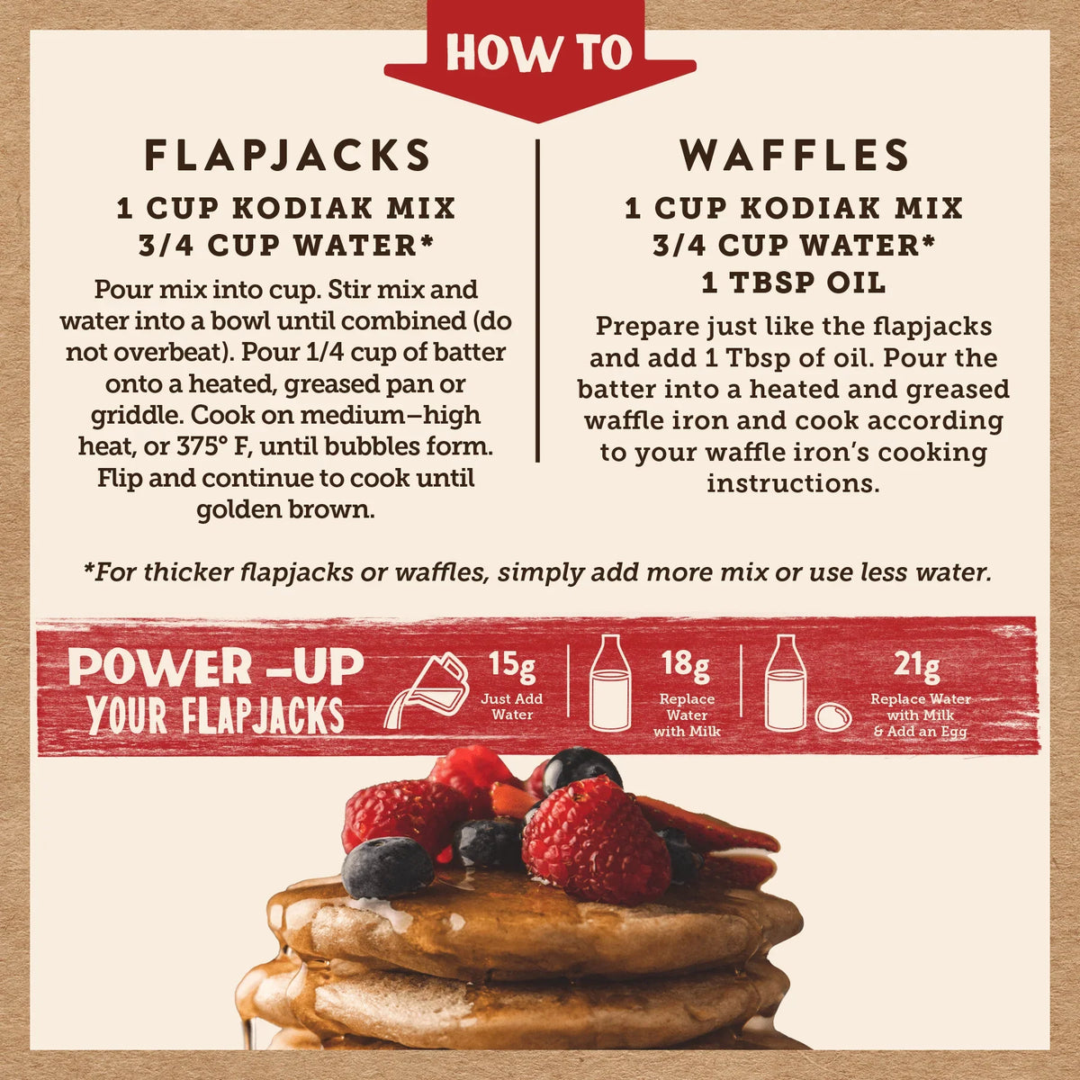Grizzly Size Buttermilk Power Cakes