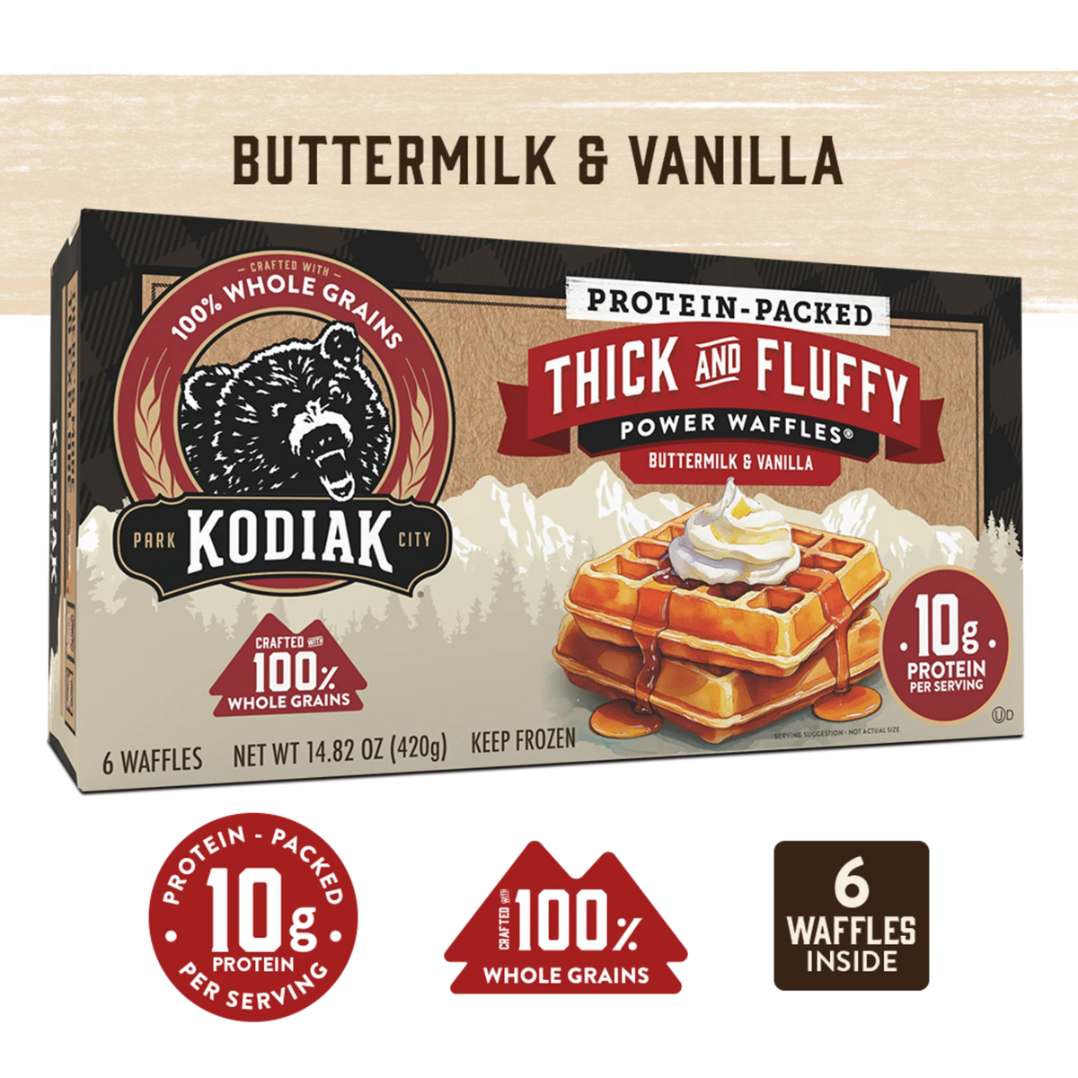 Buttermilk & Vanilla Thick and Fluffy Power Waffles