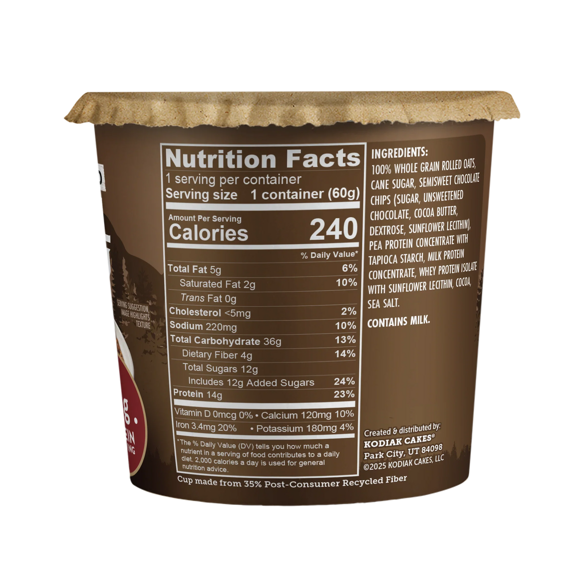 Chocolate Chip Oatmeal Cup