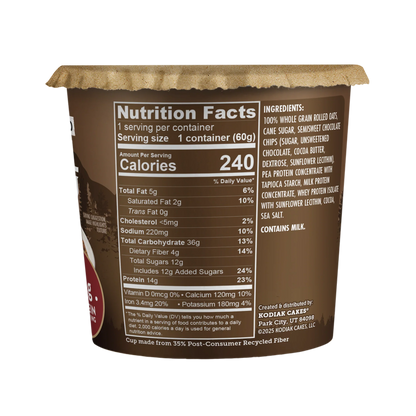 Chocolate Chip Oatmeal Cup