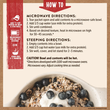 Blueberries & Cream Oatmeal Packets