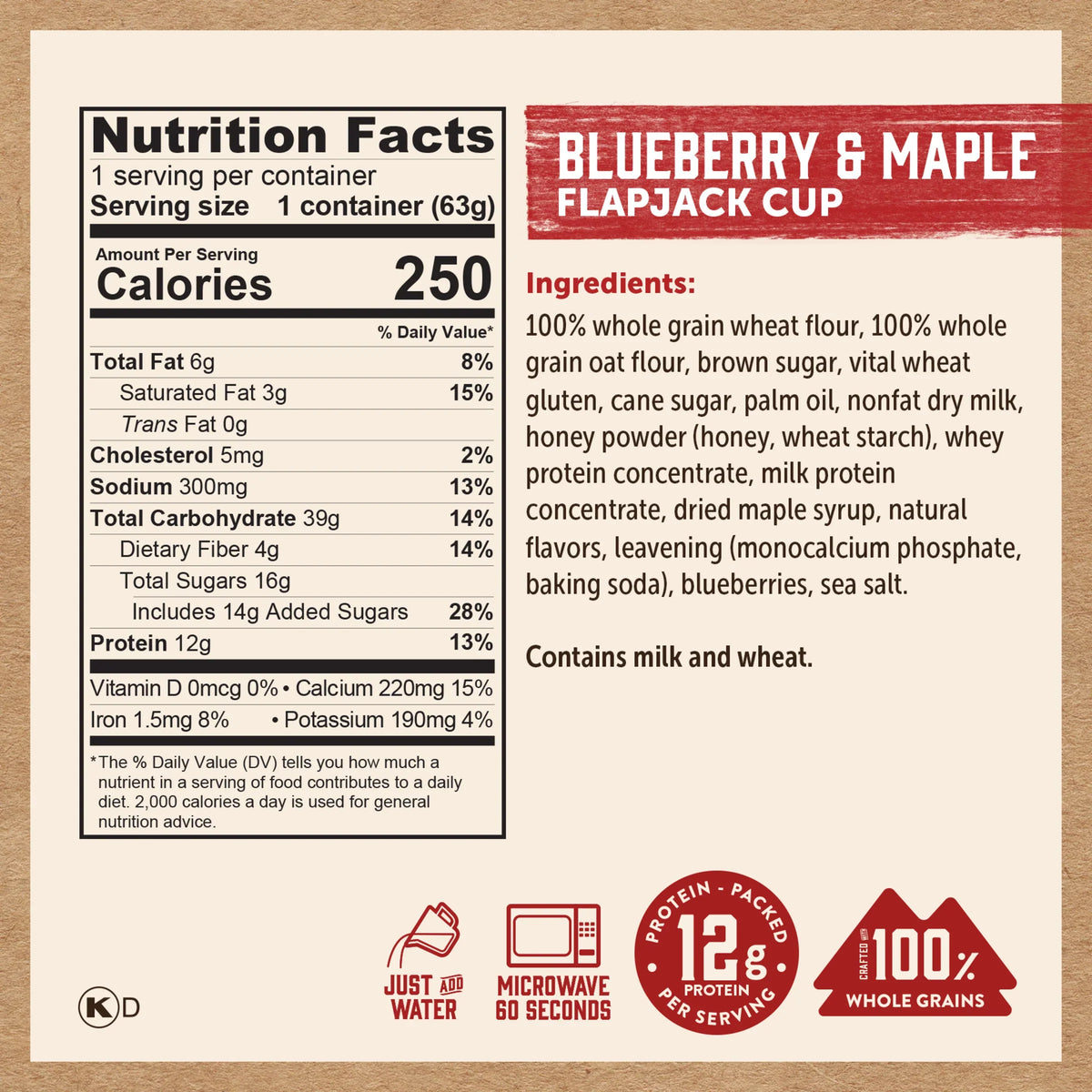 Blueberry & Maple Flapjack Cup
