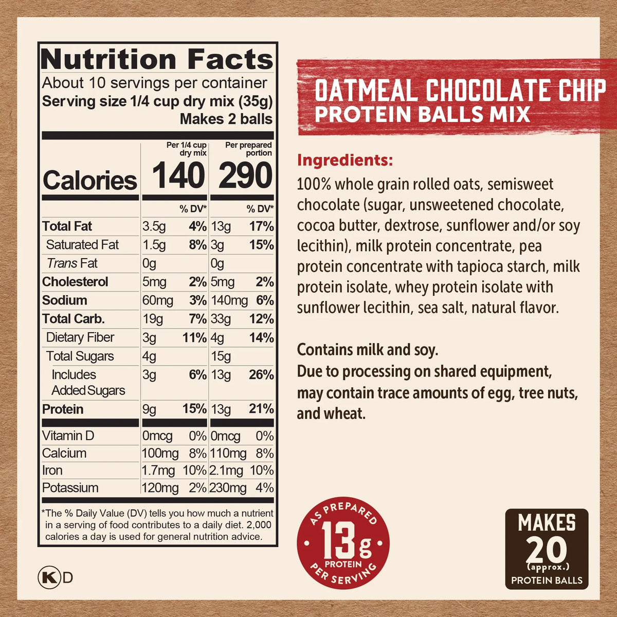 Oatmeal Chocolate Chip Protein Balls