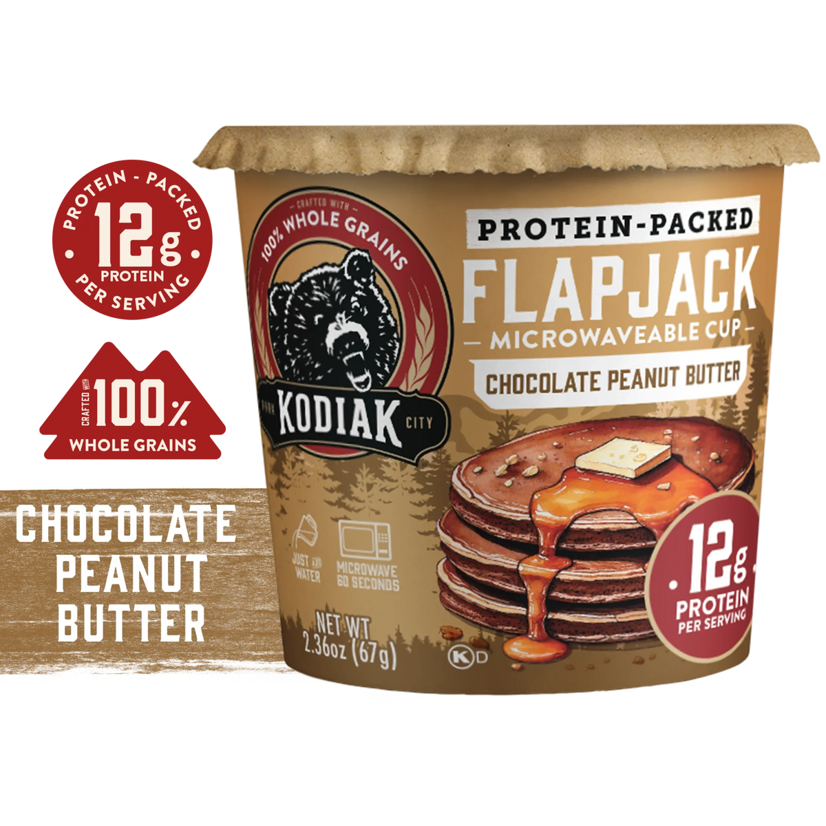 Chocolate Peanut Butter Flapjack Cup