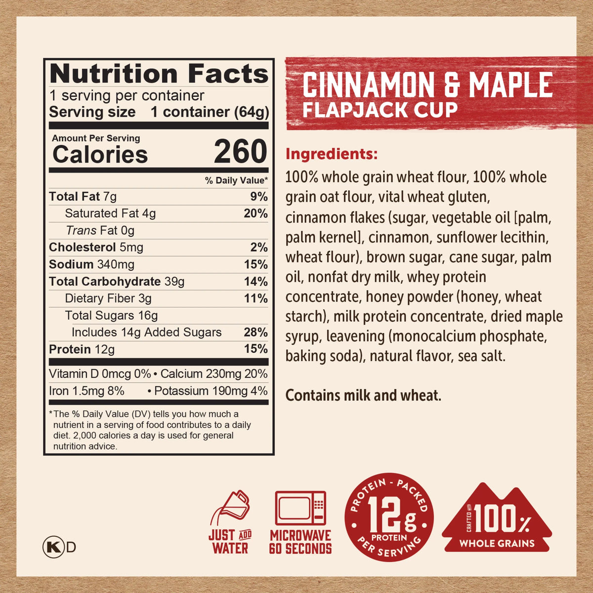 Cinnamon & Maple Flapjack Cup