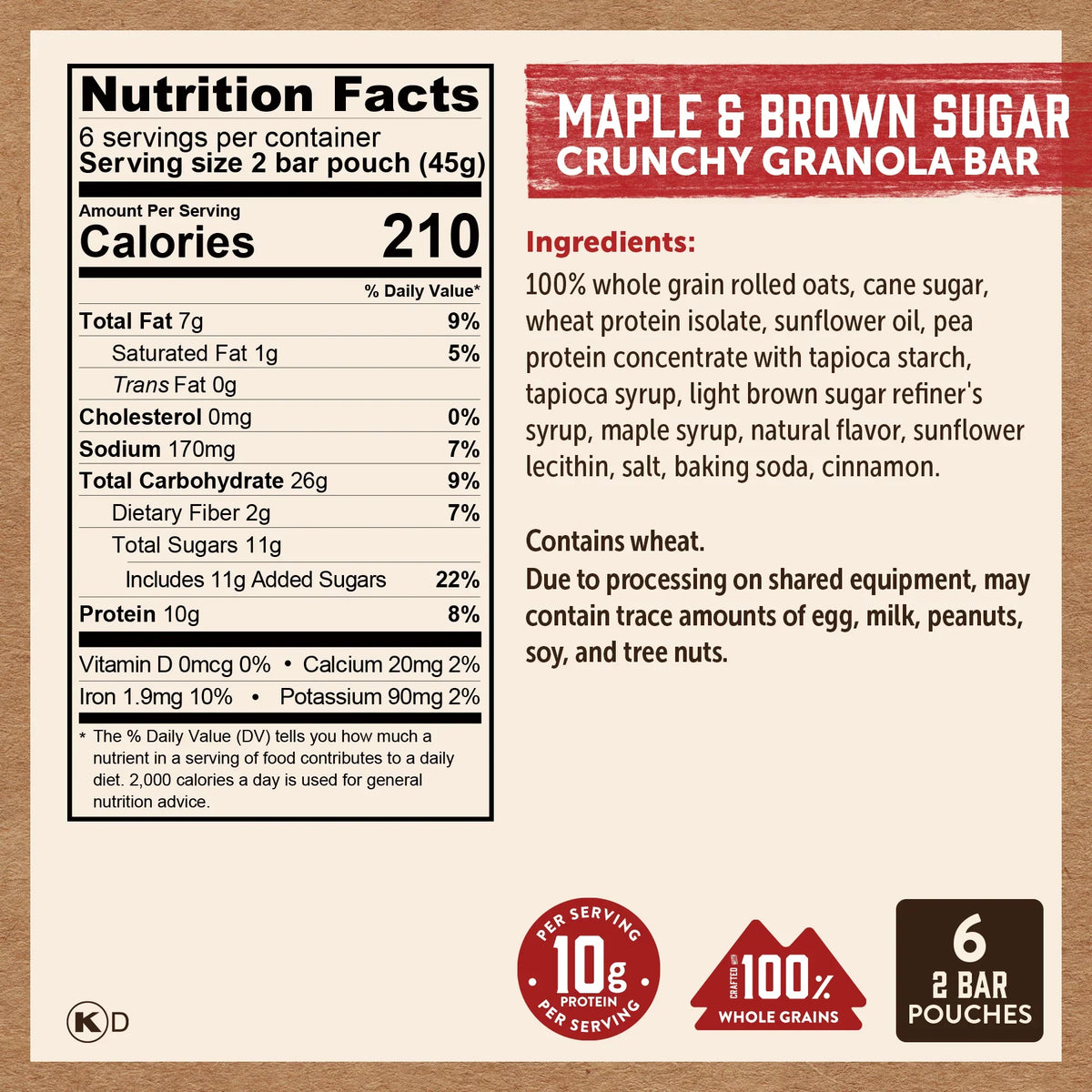 Maple Brown Sugar Crunchy Bars