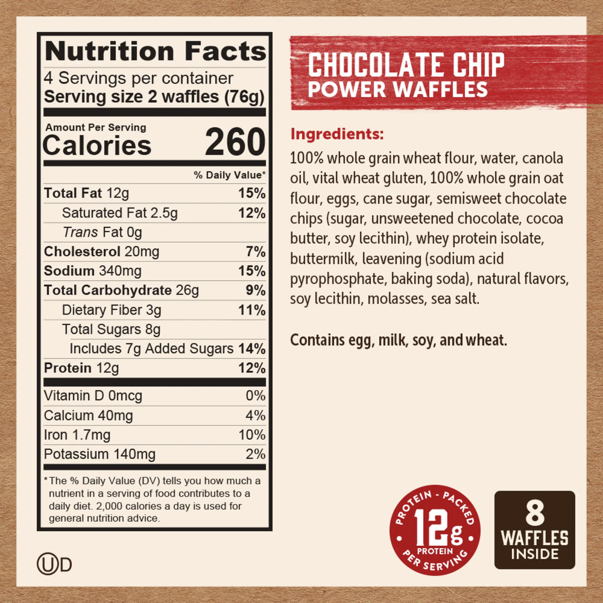 Chocolate Chip Power Waffles