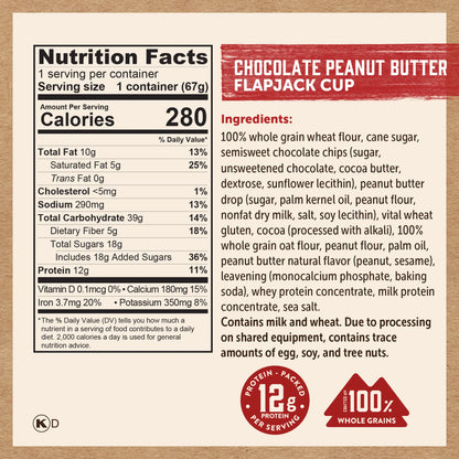Chocolate Peanut Butter Flapjack Cup