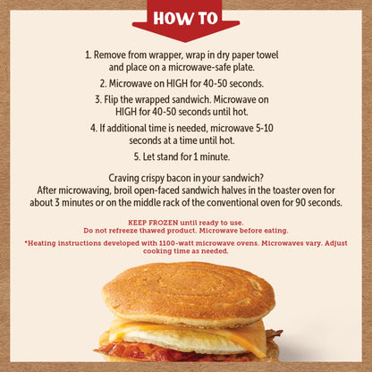 Bacon & Colby Jack Cheese Breakfast Sandwich