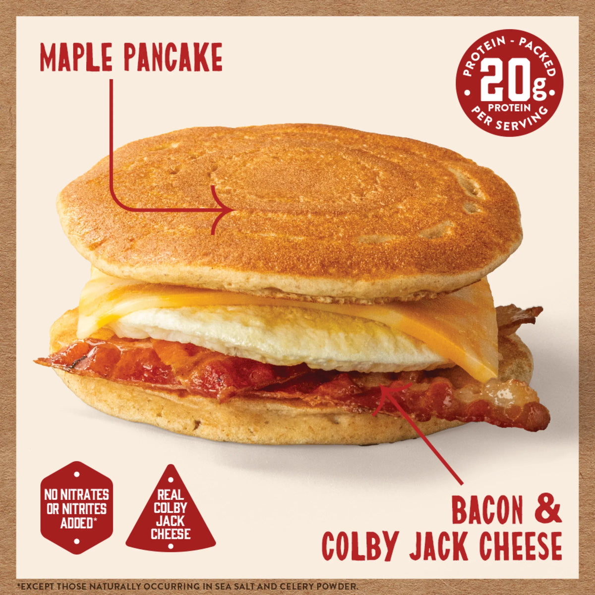 Bacon & Colby Jack Cheese Breakfast Sandwich