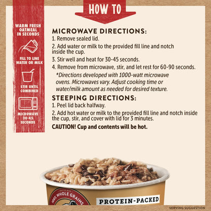 Peanut Butter Chocolate Chip Oatmeal Cup